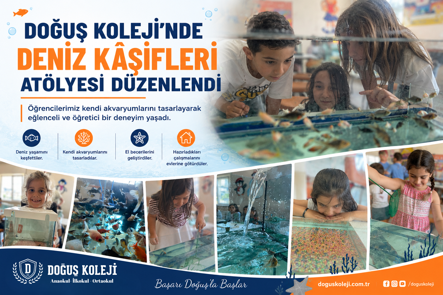 DOĞUŞ KOLEJİ'NDE DENİZ KÂŞİFLERİ ATÖLYESİ DÜZENLENDİ